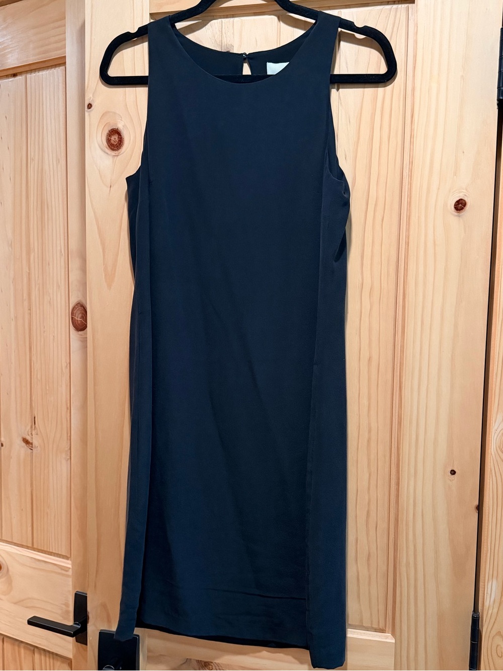 NWT Silk Sleeveless Little Black Dress By Cynthia Rowley Mini Shift Classic LBD